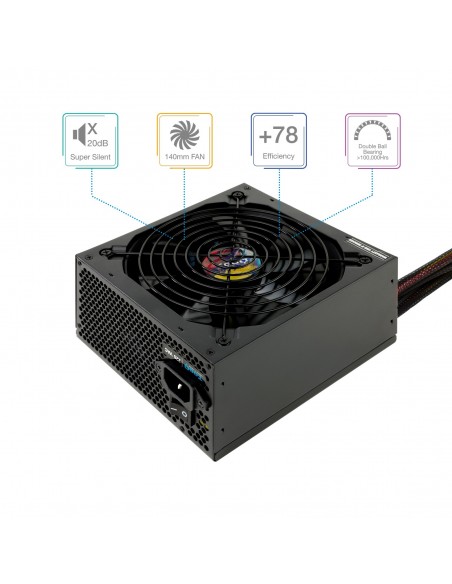 TooQ TQAPOLO-750SP unidad de fuente de alimentación 750 W 20+4 pin ATX ATX Negro