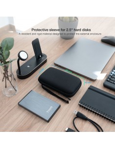 TooQ Estuche Protector para Caja Externa de 2.5”, Negro 2