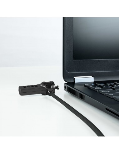 TooQ Cable de Seguridad con Combinación para Portátiles 1.5 metros, Gris Oscuro