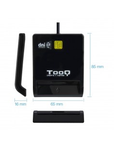 TooQ Lector de Tarjetas Inteligentes DNIe SIM USB-C, Negro 2