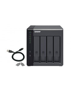 QNAP TR-004 caja para disco duro externo Carcasa de disco duro SSD Negro 2.5 3.5" 2