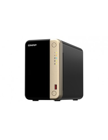 QNAP TS-264 NAS Torre Ethernet Negro, Oro N5095