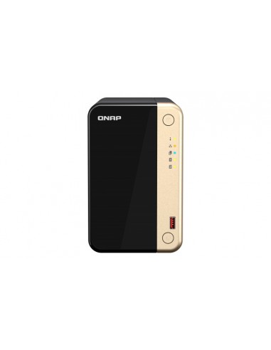 QNAP TS-264 NAS Torre Ethernet Negro, Oro N5095