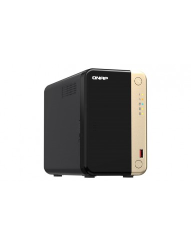 QNAP TS-264 NAS Torre Ethernet Negro, Oro N5095