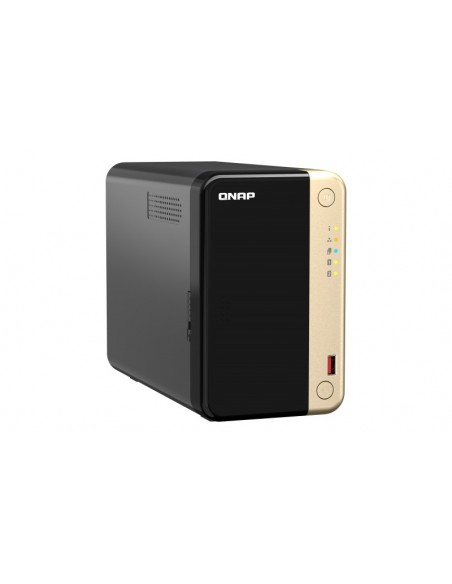 QNAP TS-264 NAS Torre Ethernet Negro, Oro N5095