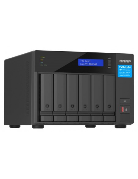 QNAP TVS-H674 NAS Torre Ethernet Negro i5-12400
