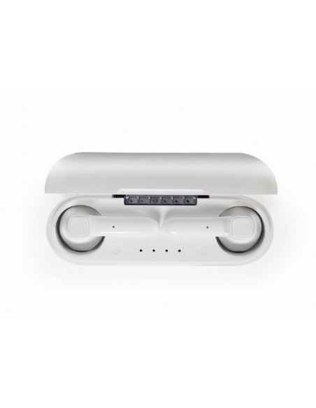 Gembird TWS-VIE-GW auricular y casco Auriculares Inalámbrico Dentro de oído Llamadas Música USB Tipo C Bluetooth Blanco