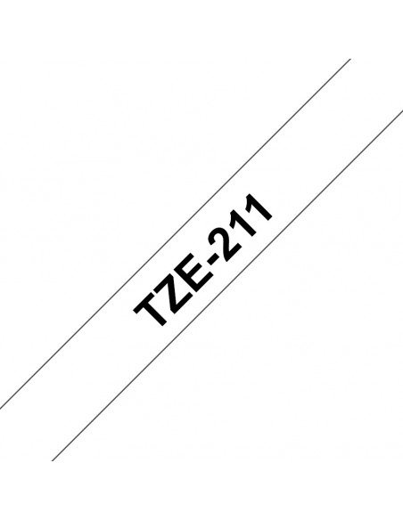 Brother TZe211 cinta para impresora de etiquetas Negro sobre blanco TZe