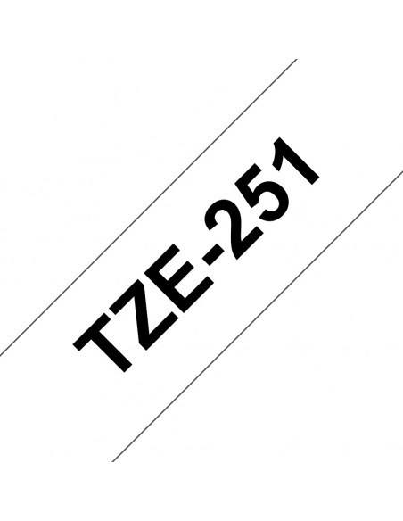 Brother TZE251 cinta para impresora de etiquetas Negro sobre blanco TZe
