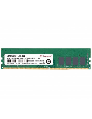 Transcend JM2666HLH-4G módulo de memoria 4 GB 1 x 4 GB DDR4 2666 MHz