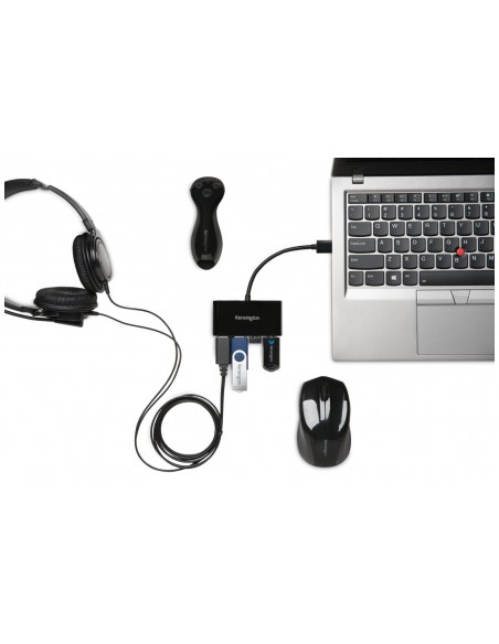Kensington Hub USB 3.0 de cuatro puertos UH4000  negro