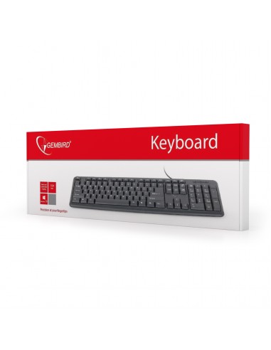 Gembird KB-U-103-PT teclado USB Portugués Negro