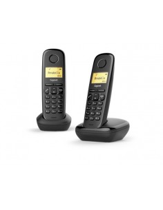 Gigaset A170 Duo Teléfono DECT analógico Identificador de llamadas Negro