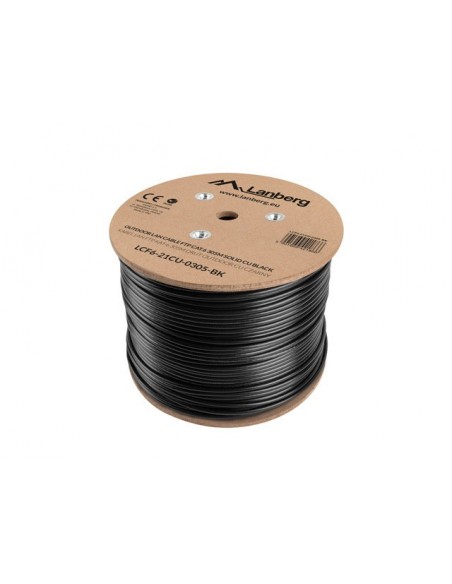 Lanberg LCF6-21CU-0305-BK cable de red Negro 305 m Cat6 F UTP (FTP)