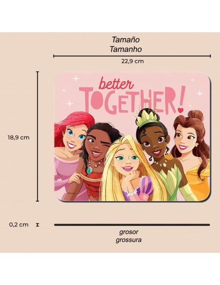 ERT Group Alfombrilla para ratón modelo Princesas 009 Disney Multicolor