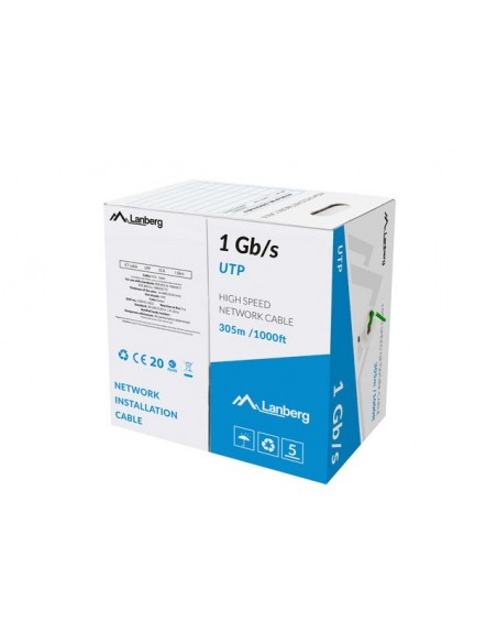 Lanberg LCU6-10CC-0305-G cable de red Verde 305 m U UTP (UTP)