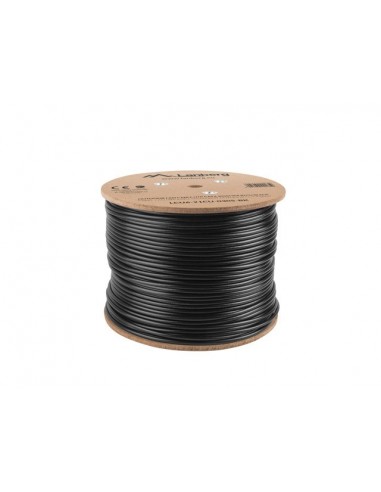 Lanberg LCU6-21CU-0305-BK cable de red Negro 305 m Cat6 U UTP (UTP)
