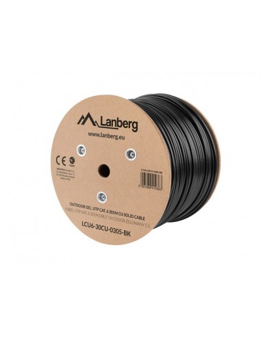 Lanberg LCU6-30CU-0305-BK cable de red Negro 305 m Cat6 U UTP (UTP)