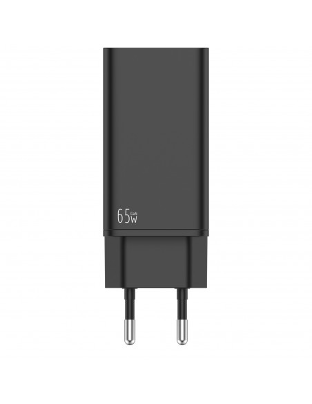 Leotec Cargador 65W GaN 2 USB-C PD + 1 USB-A Negro