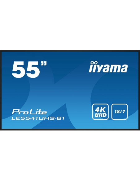 iiyama LE5541UHS-B1 pantalla de señalización Pantalla plana para señalización digital 138,7 cm (54.6") LCD 350 cd   m² 4K Ultra