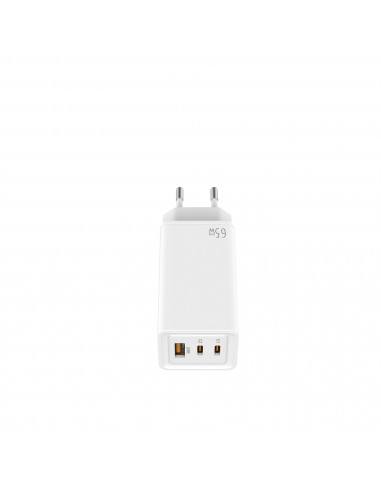 Leotec Cargador 65W GaN 2 USB-C PD + 1 USB-A Blanco