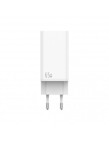 Leotec Cargador 65W GaN 2 USB-C PD + 1 USB-A Blanco