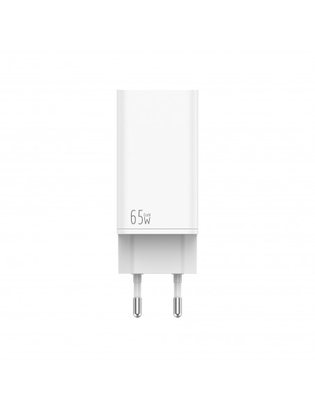 Leotec Cargador 65W GaN 2 USB-C PD + 1 USB-A Blanco