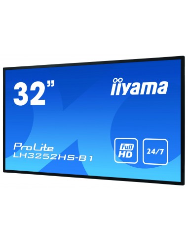 iiyama LH3252HS-B1 pantalla de señalización Pantalla plana para señalización digital 80 cm (31.5") IPS 400 cd   m² Full HD