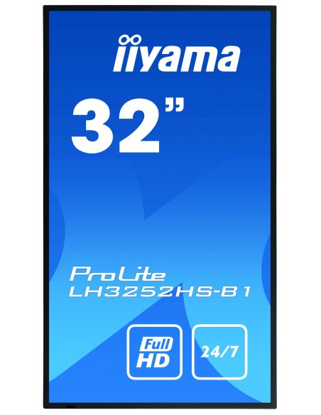 iiyama LH3252HS-B1 pantalla de señalización Pantalla plana para señalización digital 80 cm (31.5") IPS 400 cd   m² Full HD
