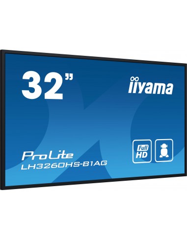 iiyama PROLITE Pizarra de caballete digital 80 cm (31.5") LED Wifi 500 cd   m² Full HD Negro Procesador incorporado Android 11