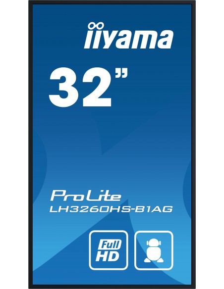 iiyama PROLITE Pizarra de caballete digital 80 cm (31.5") LED Wifi 500 cd   m² Full HD Negro Procesador incorporado Android 11