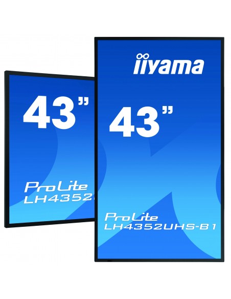 iiyama LH4352UHS-B1 pantalla de señalización Pantalla plana para señalización digital 108 cm (42.5") IPS 500 cd   m² 4K Ultra