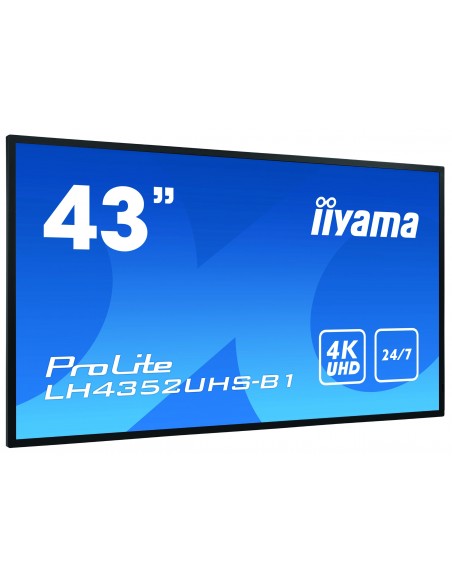 iiyama LH4352UHS-B1 pantalla de señalización Pantalla plana para señalización digital 108 cm (42.5") IPS 500 cd   m² 4K Ultra