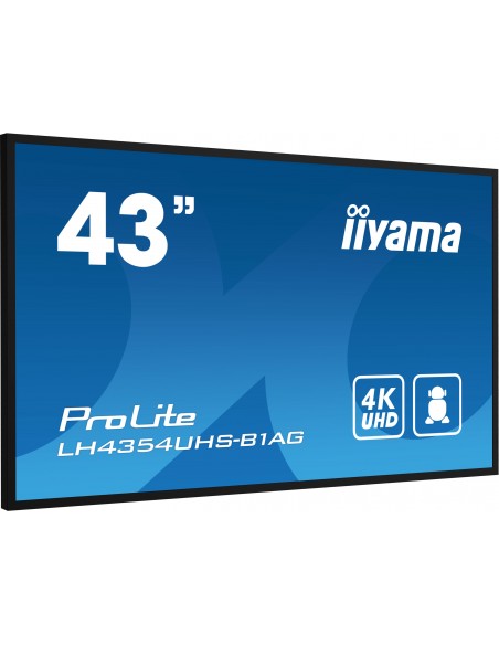 iiyama LH4354UHS-B1AG pantalla de señalización Pantalla plana para señalización digital 108 cm (42.5") LCD Wifi 500 cd   m² 4K