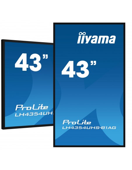 iiyama LH4354UHS-B1AG pantalla de señalización Pantalla plana para señalización digital 108 cm (42.5") LCD Wifi 500 cd   m² 4K