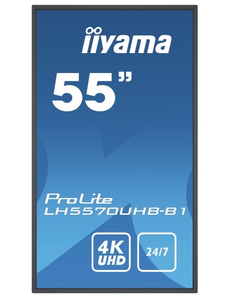 iiyama LH5570UHB-B1 pantalla de señalización Pantalla plana para señalización digital 138,7 cm (54.6") VA 700 cd   m² 4K Ultra