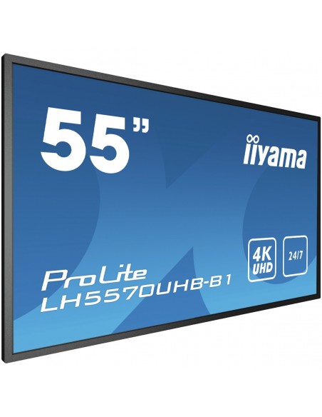 iiyama LH5570UHB-B1 pantalla de señalización Pantalla plana para señalización digital 138,7 cm (54.6") VA 700 cd   m² 4K Ultra