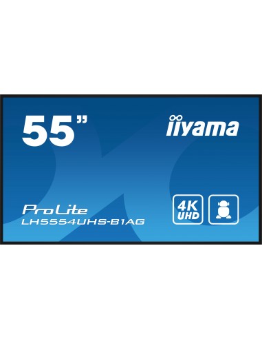 iiyama LH5554UHS-B1AG pantalla de señalización Pantalla plana para señalización digital 138,7 cm (54.6") LCD Wifi 500 cd   m²