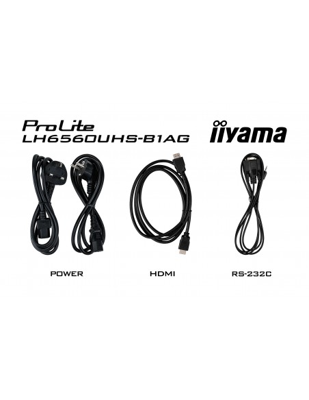 iiyama PROLITE Pizarra de caballete digital 165,1 cm (65") LED Wifi 500 cd   m² 4K Ultra HD Negro Procesador incorporado