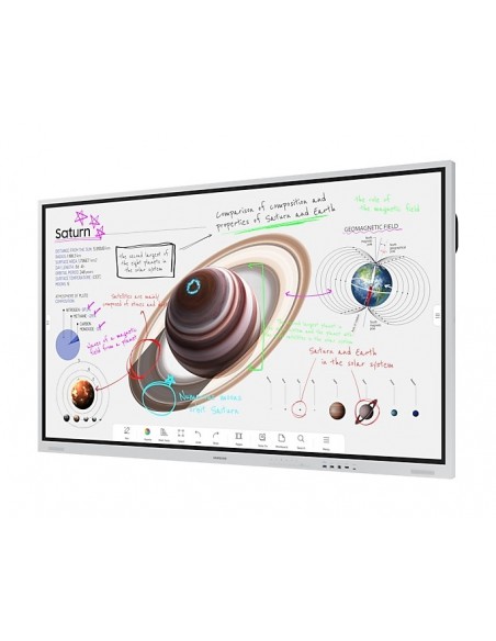 Samsung WM75B pizarra y accesorios interactivos 190,5 cm (75") 3840 x 2160 Pixeles Pantalla táctil Gris USB   Bluetooth