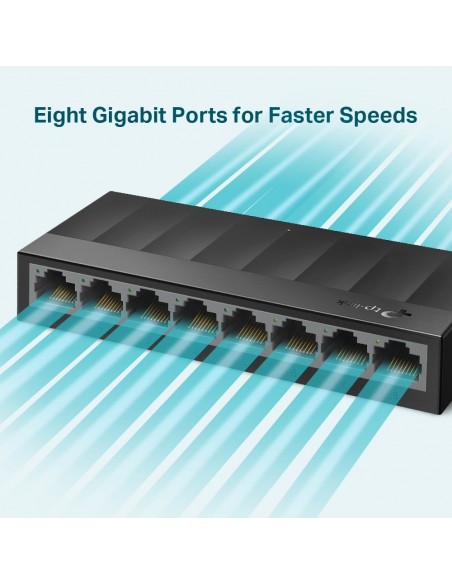 TP-Link LS1008G switch No administrado Gigabit Ethernet (10 100 1000) Negro