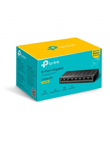 TP-Link LS1008G switch No administrado Gigabit Ethernet (10 100 1000) Negro