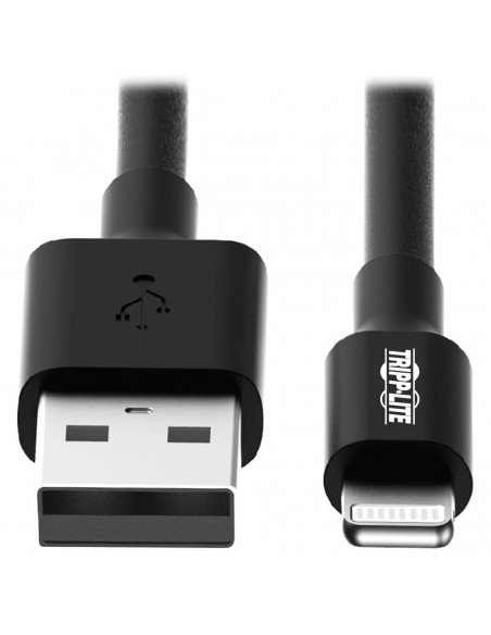 Tripp Lite M100-003-BK Cable de Sincronización y Carga USB A a Lightning, Certificado MFi - Negro, M M, USB 2.0, 0.91 m [3 pies]