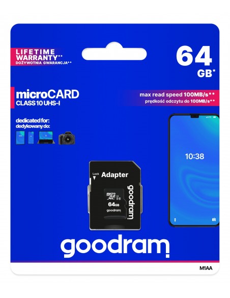 Goodram M1AA 64 GB MicroSDXC UHS-I Clase 10