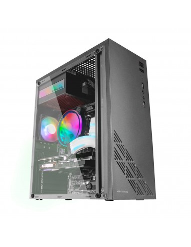 Mars Gaming MC100 Caja PC ATX Ventilador 90mm FRGB Convect-Cool Negro