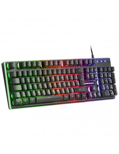 Mars Gaming MCPXBPT Combo Teclado H-Mech FRGB Ratón Ultraligero 10000DPI y Alfombrilla XXL Negro Idioma Portugués