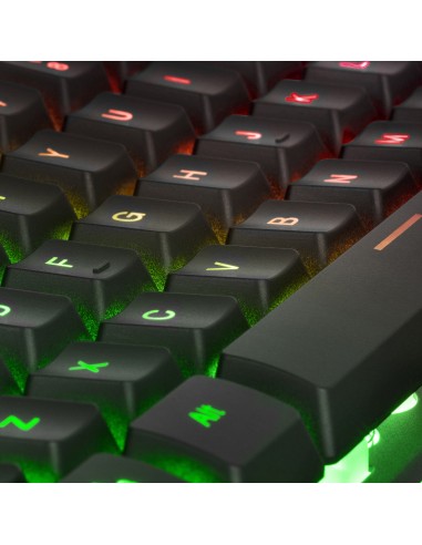 Mars Gaming MCPXBPT Combo Teclado H-Mech FRGB Ratón Ultraligero 10000DPI y Alfombrilla XXL Negro Idioma Portugués