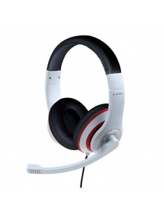 Gembird MHS-03-WTRDBK auricular y casco Auriculares Alámbrico Diadema Juego Negro, Rojo, Blanco