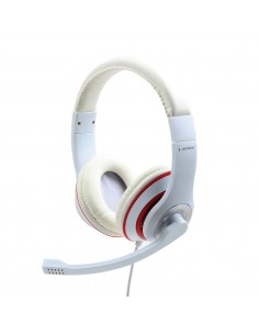 Gembird MHS-03-WTRD auricular y casco Auriculares Alámbrico Diadema Llamadas Música Rojo, Blanco