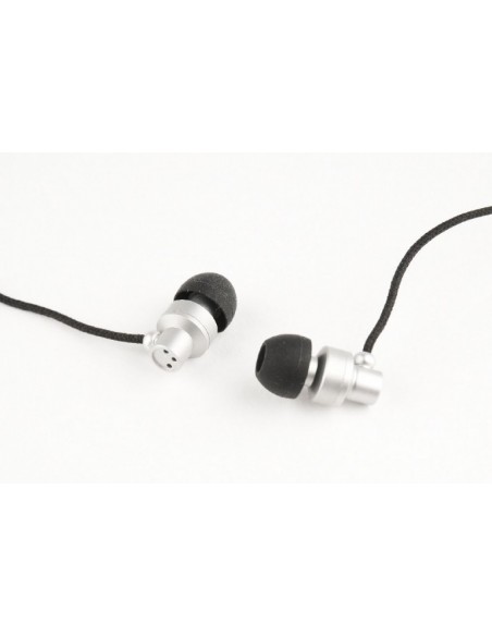 Gembird MHS-EP-CDG-S auricular y casco Auriculares Alámbrico Dentro de oído Llamadas Música Plata